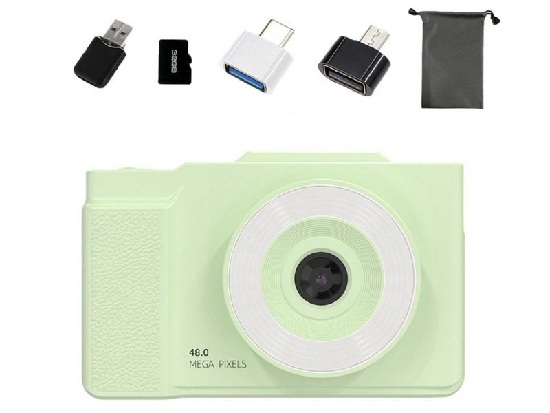 Digital Camera 180 Degree Flip Screen 16X 32G Memory Card Digital Zoom Cam Green Carousel 9