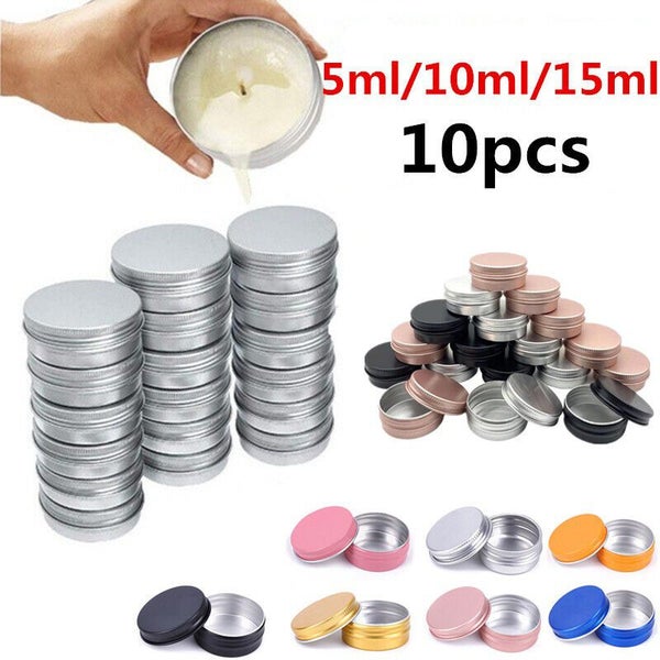 10pcs Mini Metal Tin Jar for Cream Balm Candle Cosmetic Container Bottles Box Carousel 1