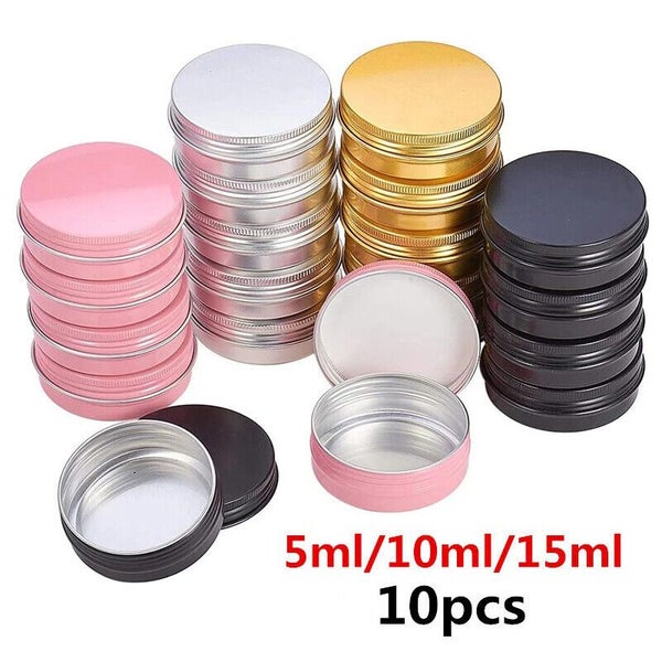 10pcs Mini Metal Tin Jar for Cream Balm Candle Cosmetic Container Bottles Box Carousel 2