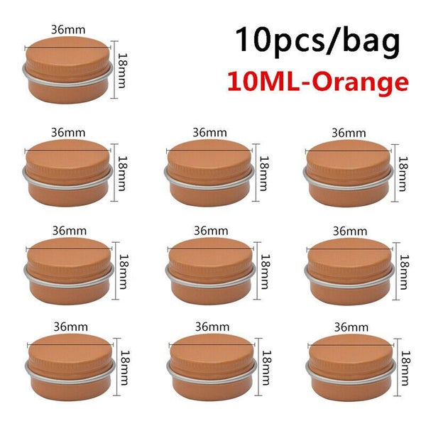 10pcs Mini Metal Tin Jar for Cream Balm Candle Cosmetic Container Bottles Box Carousel 19