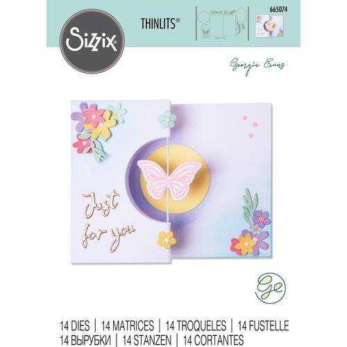Sizzix Thinlits Die Set 14PK - Butterfly Spinner Card Carousel 1