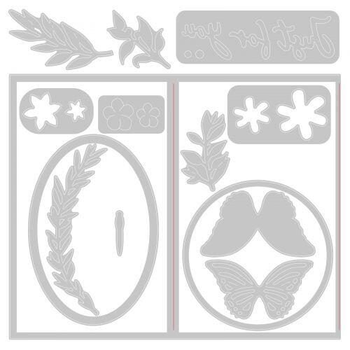 Sizzix Thinlits Die Set 14PK - Butterfly Spinner Card Carousel 3