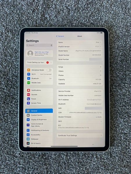 Apple iPad Pro 11" M1 Gen 3 512GB Cellular + Wi-Fi Carousel 11