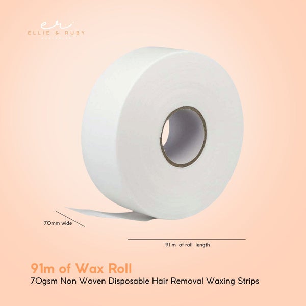 100 Yards 91m Wax Roll - 70gsm Non Woven Disposable Hair Removal Waxing Strips Carousel 2