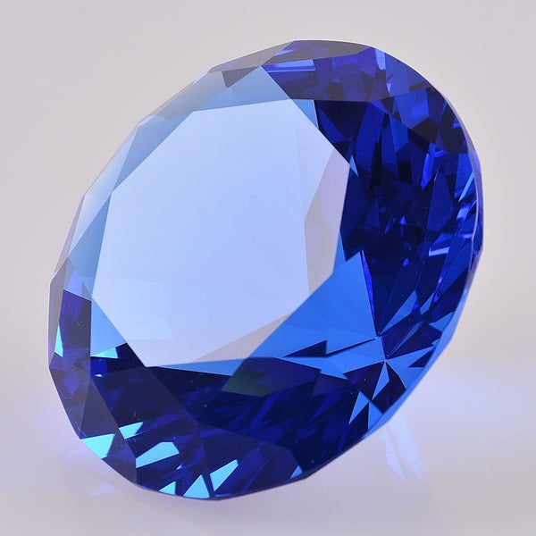 Blue Crystal Glass Diamond for Paperweight Table Home Decoration Carousel 6