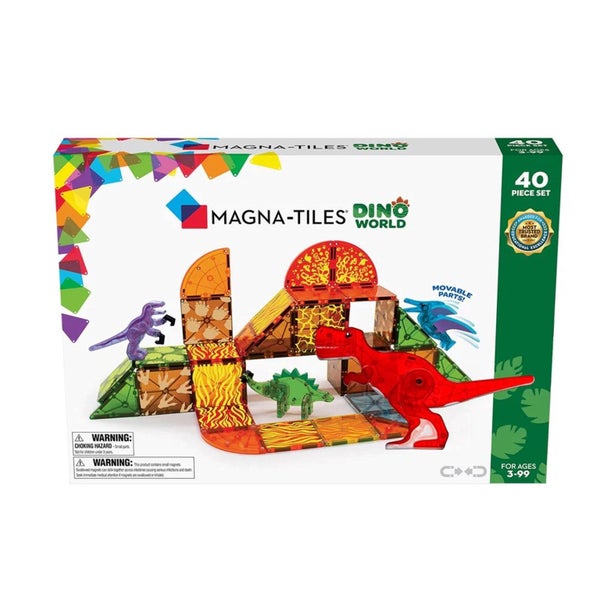Magna Tiles Dino World Set, 40 Piece Carousel 1