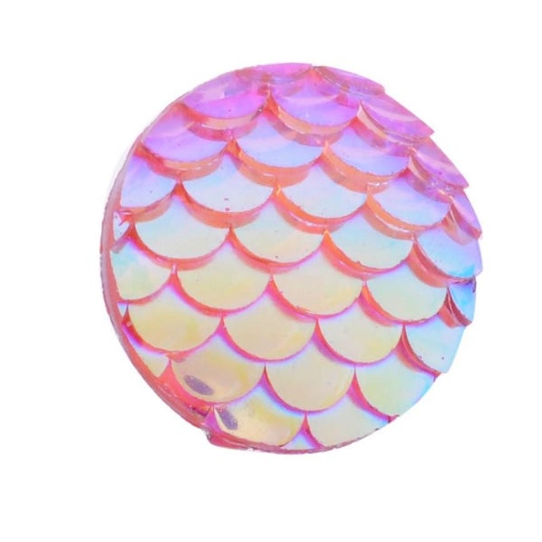 10pc Mermaid Fish Scale Resin Cabochons Carousel 1