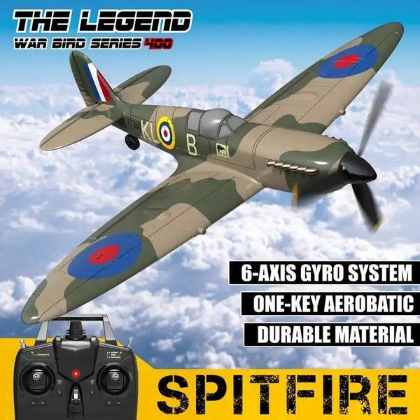 RC Plane - Ready To Fly - WWII Spitfire 400mm With 4Ch Remote and Gyro Carousel 2