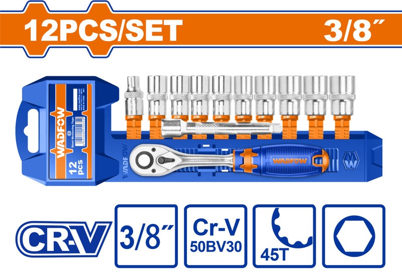 12PC 3/8" Socket Set Carousel 1