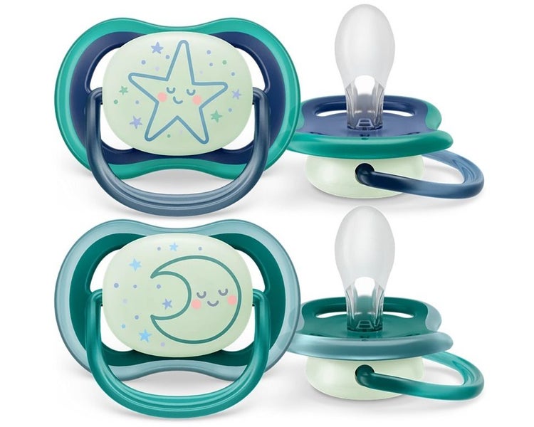 Avent: Ultra Air Soother - Night Green 6-18m (2 Pack) Carousel 1