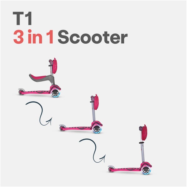 SmarTrike: T1 3-in-1 Scooter - Pink Carousel 2
