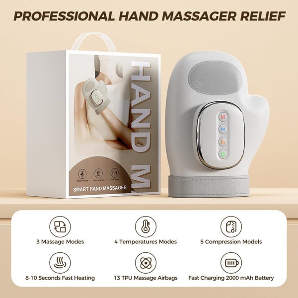 Hand Massager with Heating Compression Relief, Muscles Point Therapy Carousel 2