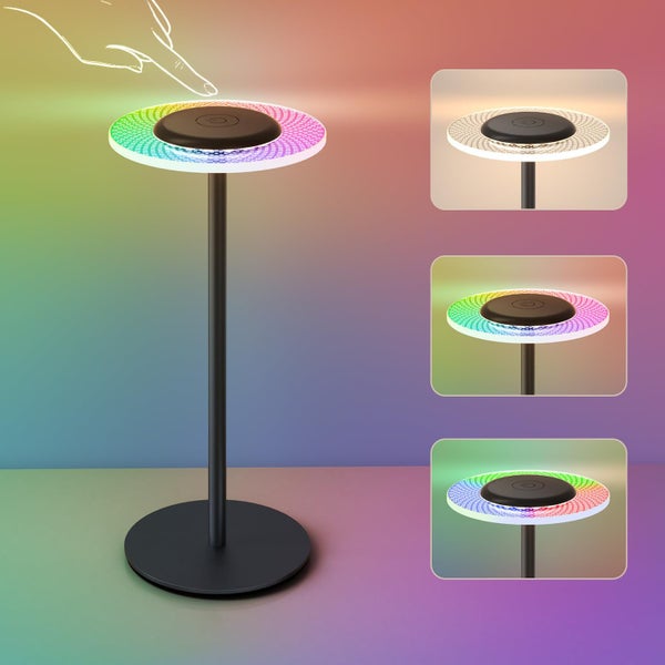 Rechargeable Table Lights , 2 Pcs Stepless RGB Color Changing Adjustable Lamps Carousel 1