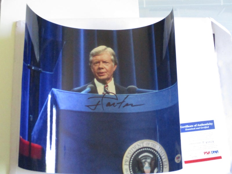 Jimmy Carter "39th US President" signed large Photograph + Authentication Carousel 1