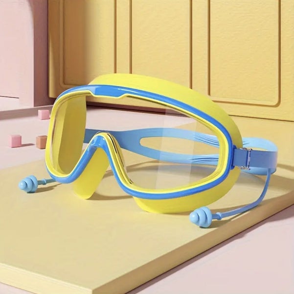 Kids Swimming Goggles with Earplugs Swim Glasses Fit Aged 3-14 Carousel 1