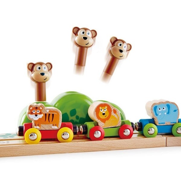 Wooden Train set - Music and Monkey Railway - Hape Carousel 2