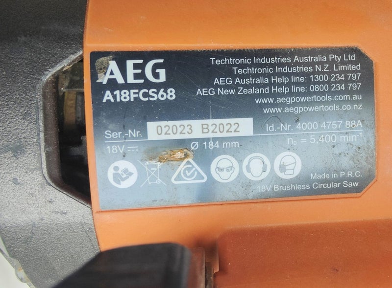 AEG Fusion 18V 184mm Brushless Circular Saw Carousel 6
