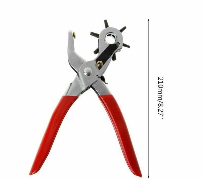 6 Size Heavy Duty Leather Hole Punch Hand Pliers Belt Paper Holes Puncher Tool Carousel 3