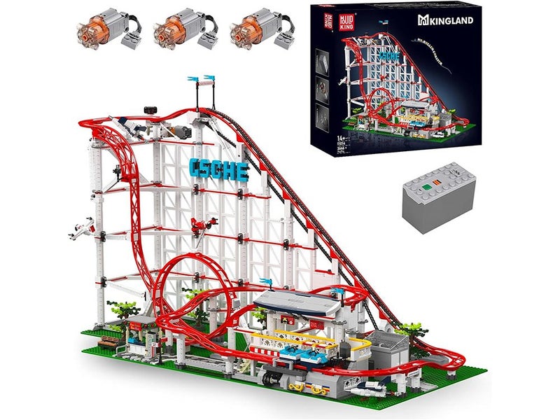 Large Amusement Park Coaster Model Kit with Motors, Creative Gift for Adults Carousel 1