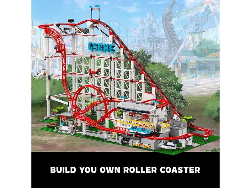 Large Amusement Park Coaster Model Kit with Motors, Creative Gift for Adults Carousel 2
