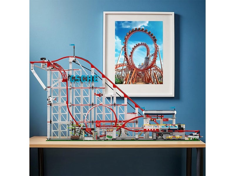 Large Amusement Park Coaster Model Kit with Motors, Creative Gift for Adults Carousel 7