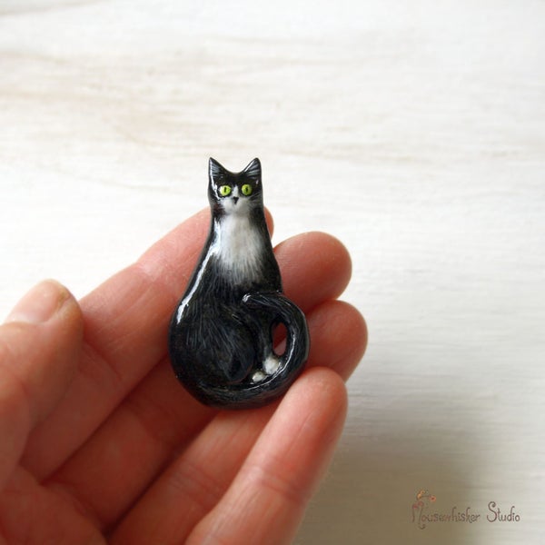 Cat Brooch - Animal Art Jewellery Carousel 2