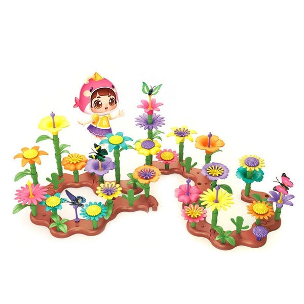 144Pcs Flower Garden Building Kit STEM Toy for 3-7 Year Old Girls Carousel 1