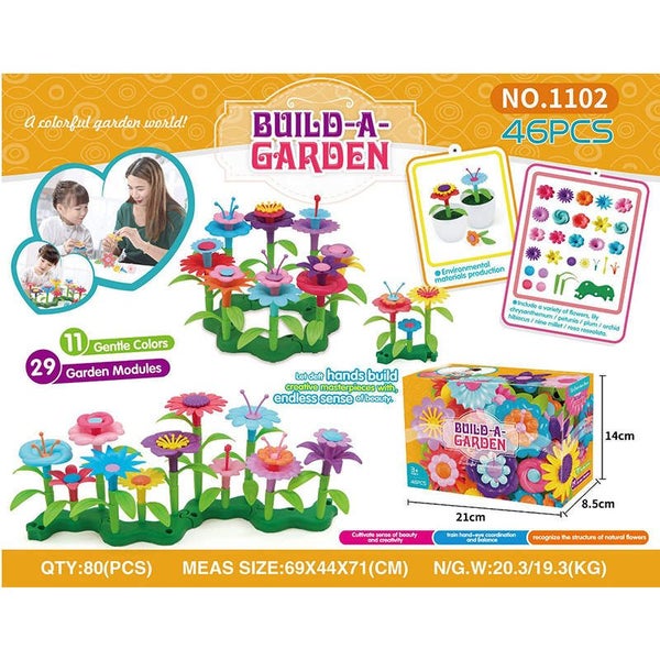46Pcs Flower Building Toys STEM Gardening Pretend Gift for Kids Age 3-7 Year Old Carousel 2