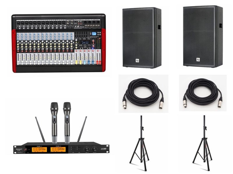 Chrismas Sale G16-DX mixer with Lowi LA-15X speakers PA System Package (1N) Carousel 1