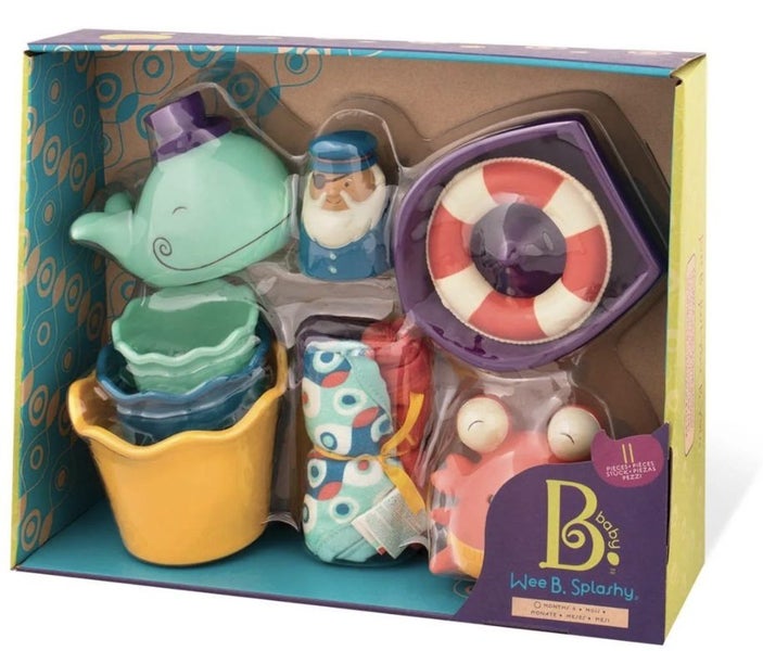 B.Toys: Tub Time Wee Splashy Playset Carousel 5