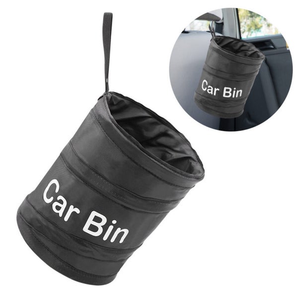 1pc Car Trash Can Foldable Cloth Storage Bin Carousel 2