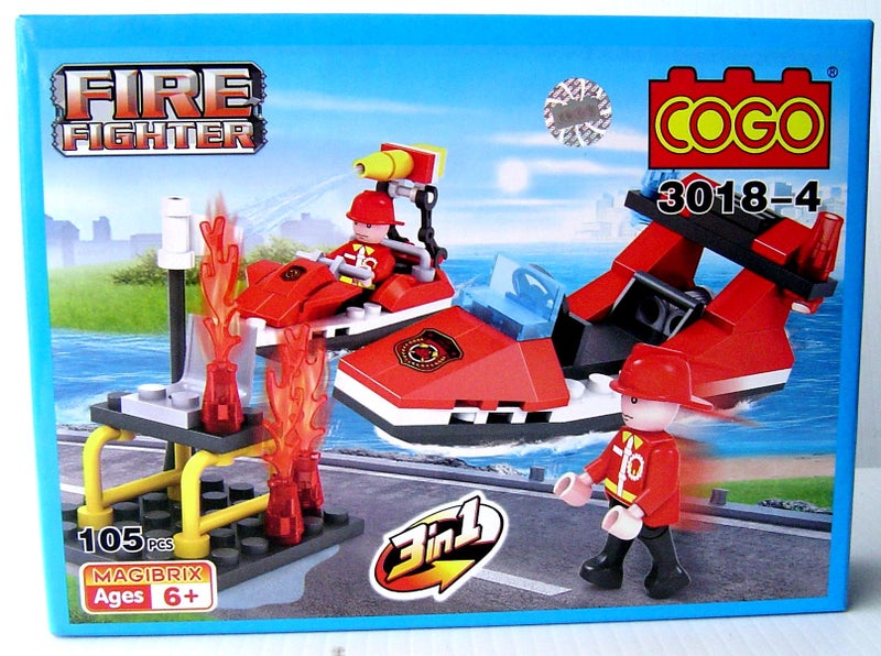 Fire Patrol Boats - Compatible With Lego Carousel 1