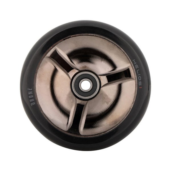 DRONE 110MM HELIOS 1 HOLLOW SPOKED FEATHER LIGHT WHEEL SMOKED CHROME Carousel 1