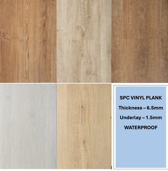 SPC PLANK 6.5mm CLICK SYSTEM. WATERPROOF Flooring @ $26 per m2 Carousel 1