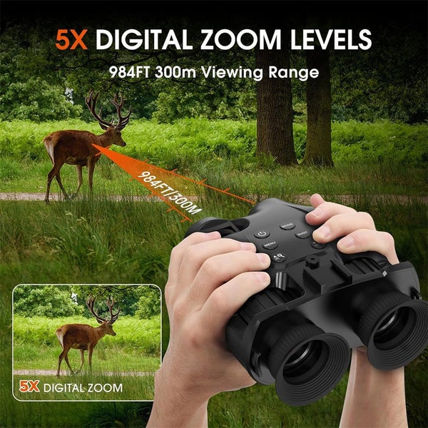 HD Screen Binoculars 5X Digital Zoom Head Mount Goggles for Outdoor Hunting T... Carousel 7