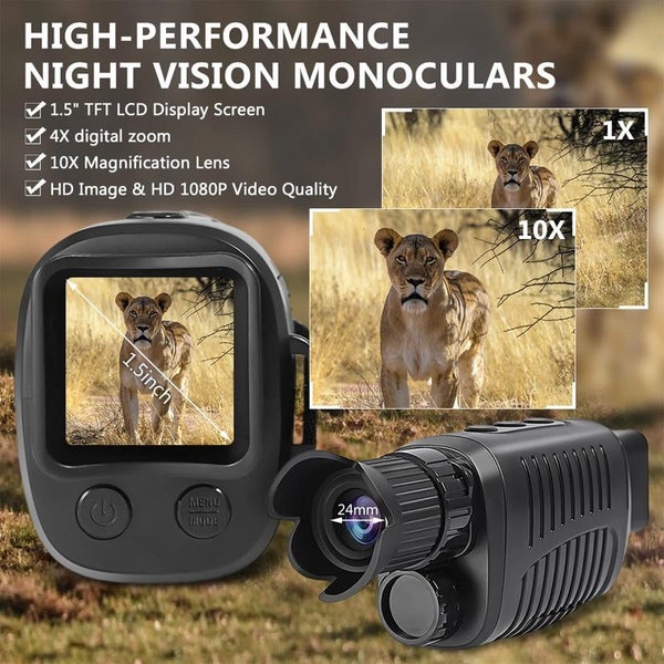 Monocular Night Vision Device 1080P HD Infrared Camera 5X Digital Light Zoom ... Carousel 2