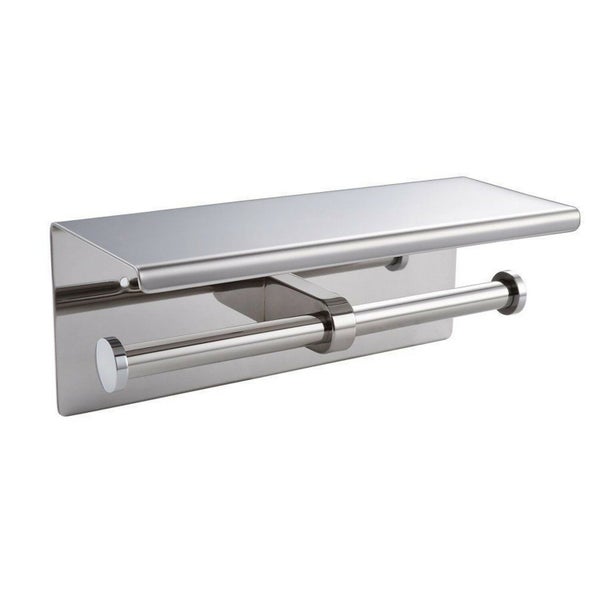 Toilet Paper Holder Double Roll Stainless-Steel Hook Bathroom Rack Wall Mount Carousel 1