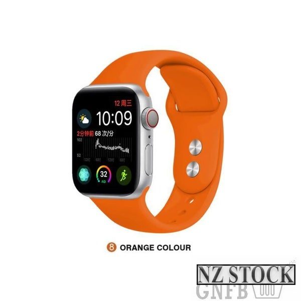 $ RESERVE! Apple Watch Strap 38-40-41mm S/M Silicon Silicone Orange Sports Carousel 1