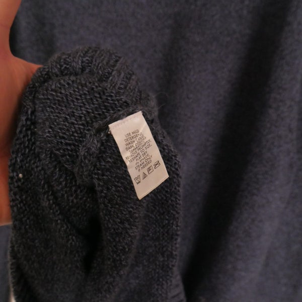 Chunky Knit Calvin Klein Steel Blue Knit Half Zip Sweater XL Carousel 6