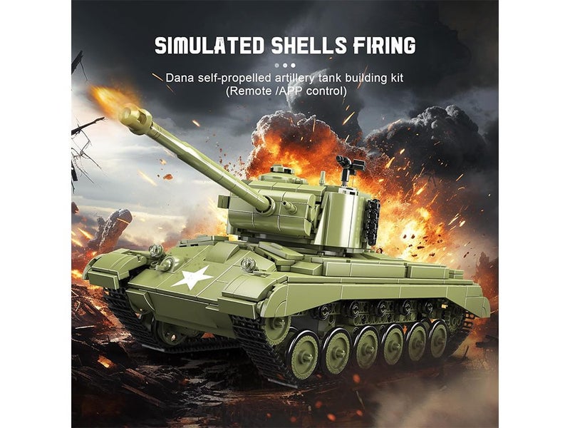 Mould King MOC Military Tank Building Block Set, Technology Clamp Blocks Tanks Carousel 2
