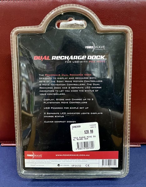 Dual Recharge Dock For Ps3 Move NEW Carousel 2
