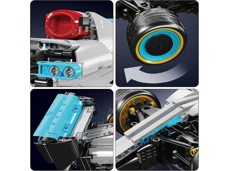 Models Scale 1:10 Super Sports Car APP RC Building Blocks Clamp Blocks Kit Carousel 6