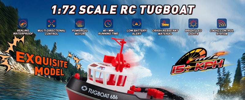 RC Boat with LED Lights Carousel 1