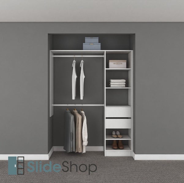 VERVE Series Wardrobe Organiser | 2 Bay With Two Drawers Carousel 1