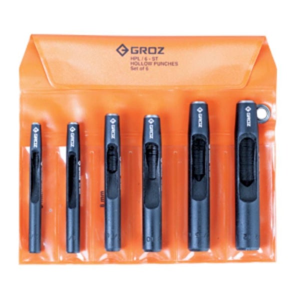 Groz 6pc Hollow Punch Set Carousel 1