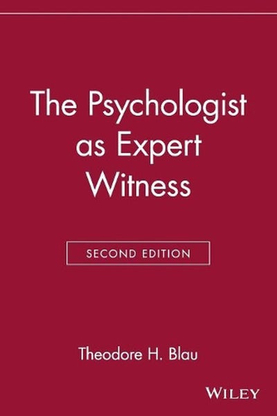 The Psychologist as Expert Witness by Theodore H. Blau - Paperback Carousel 1