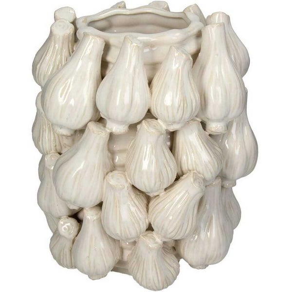 Kersten Garlic Earthenware Planter Ivory 26cm Carousel 1