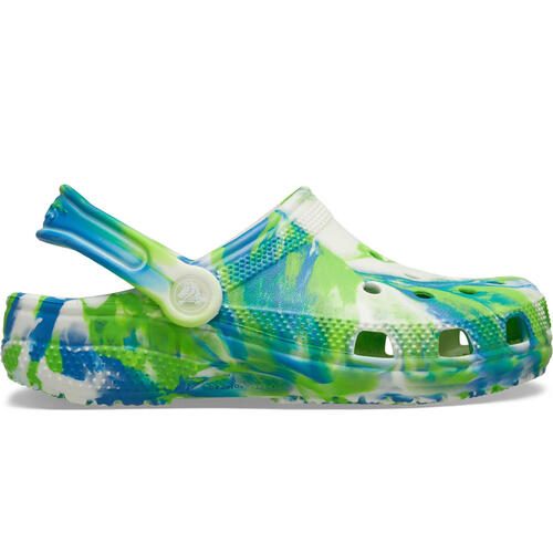 CROCS TODDLERS CLASSIC GLOW MARBLED CLOG PREP BLUE/MULTI Carousel 1