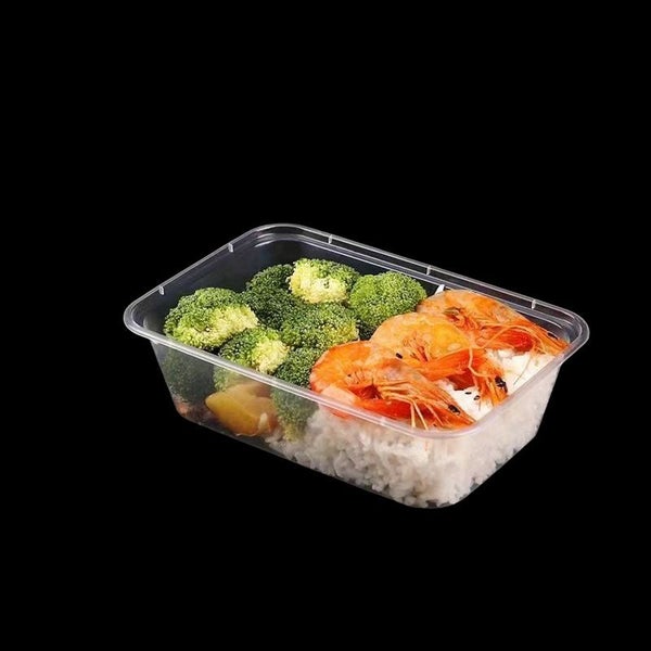 25 X 1000ml Clear Plastic Reusable Food Lunch Snack Containers With Lids Carousel 5
