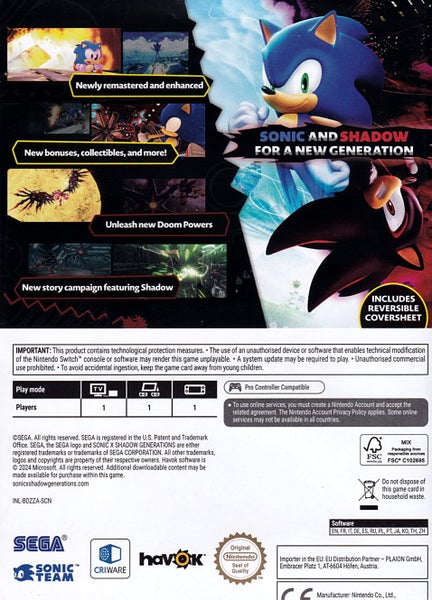 Sonic X Shadow Generations Switch Carousel 2